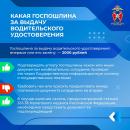 Какая госпошлина за выдачу водительского удостоверения?