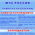 Памятка о запрете купания